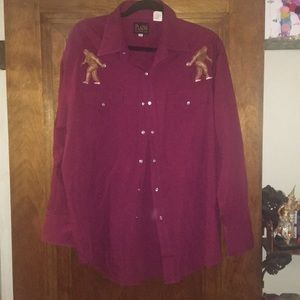 Men’s XL embroidered western shirt